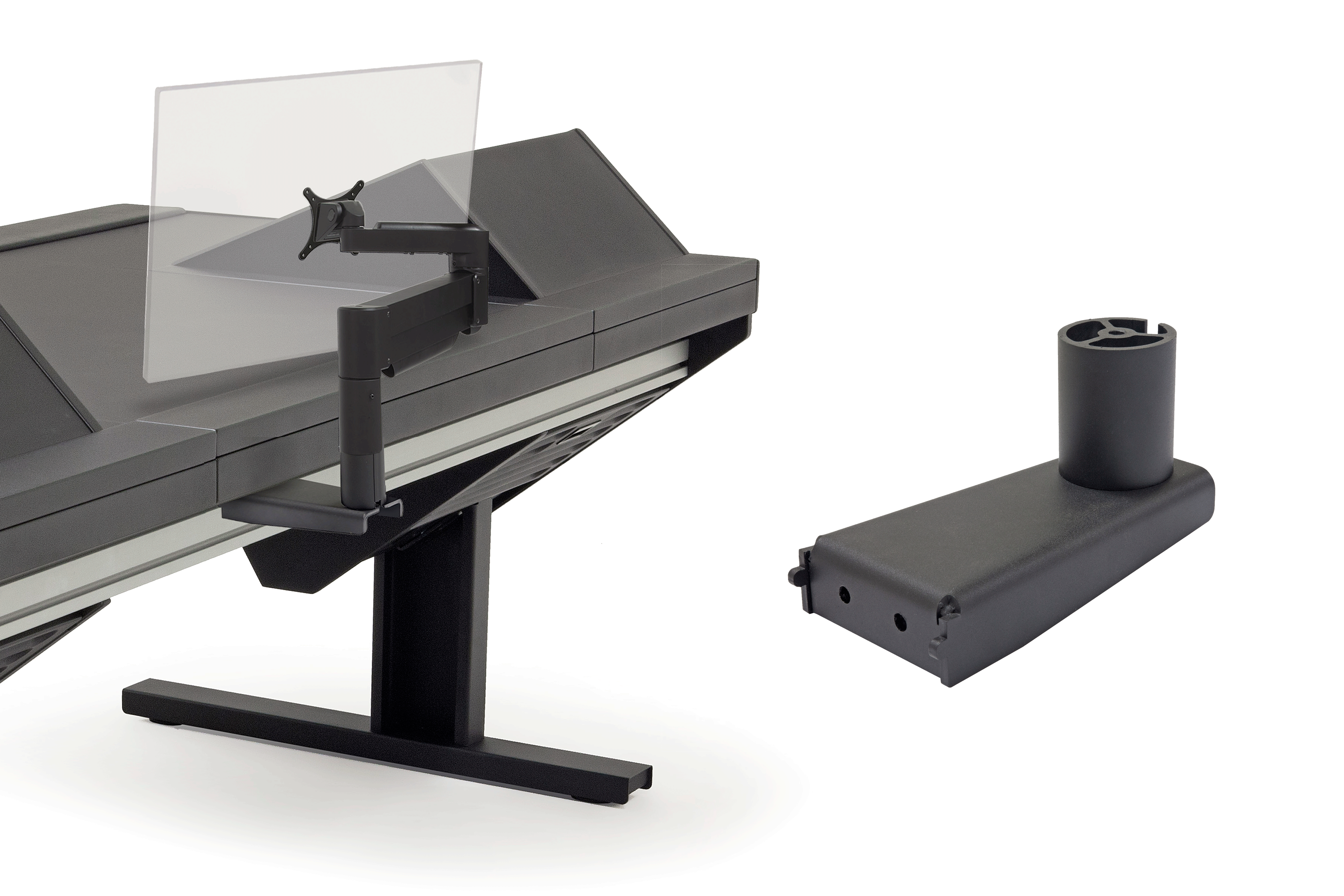 Eclipse Rail Mount Adapter for 7500 Series Monitor Arm - 3"