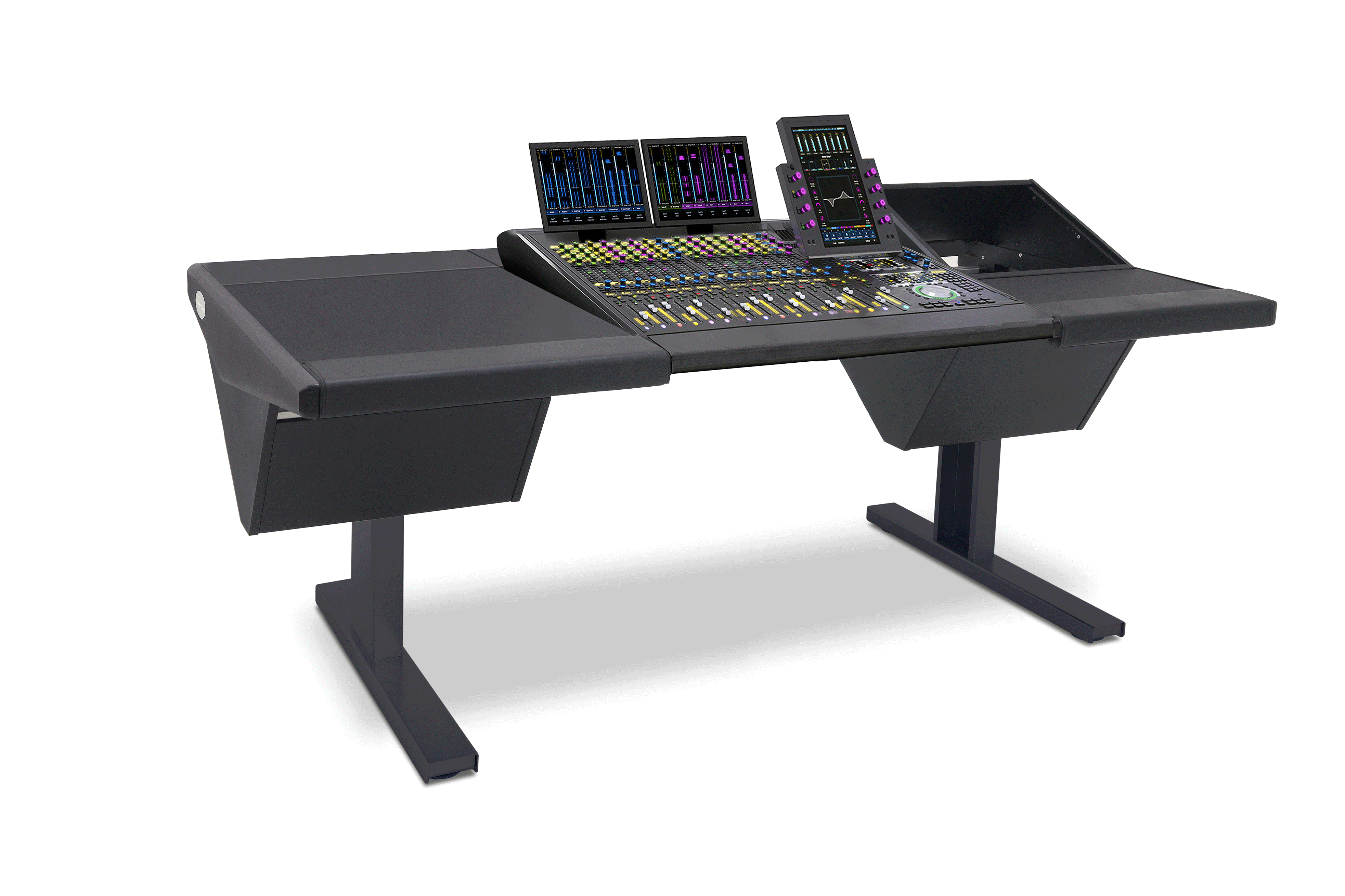 16 Fader System with Desk (L) and Rack (R)