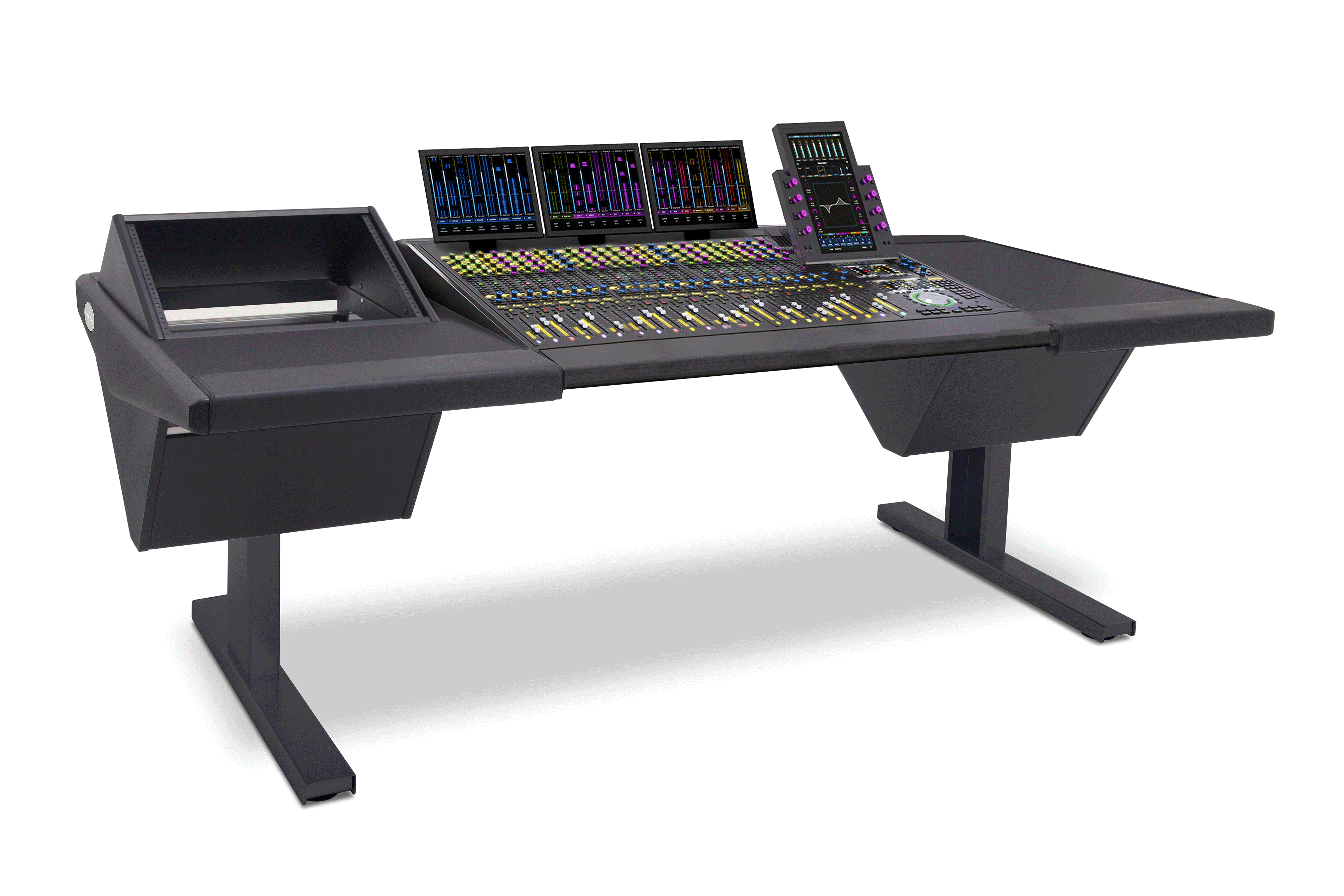 24 Fader System with Rack (L) and Desk (R)