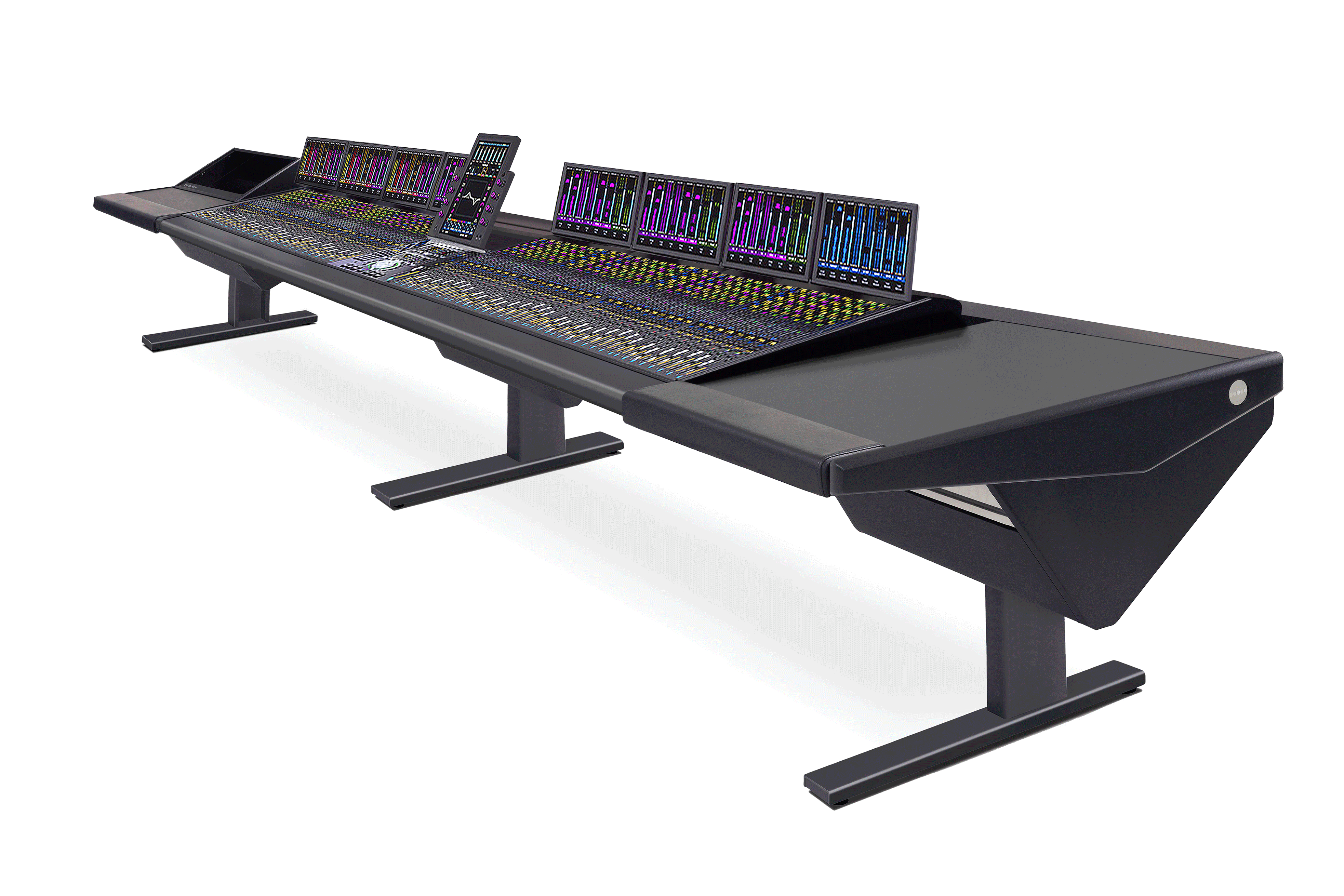 64 Fader System with Rack (L) and Desk (R)